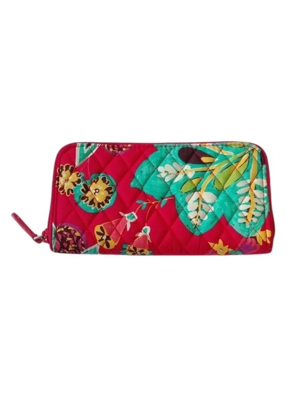Vera Bradley Women's Cotton Georgia Wallet With RFID Protection, Rumba, One Size